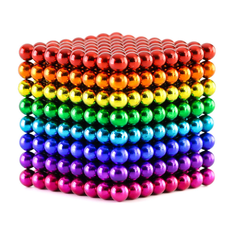 Tesseract Cassette: 864 Rainbow Neoballs 5mm Magnetic Balls